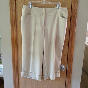Lane Bryant Khaki Cuffed Capri Size 18